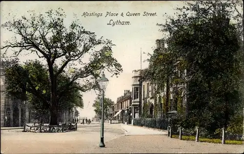 Ak Lytham St Annes Lancashire England, Hastings Palace and Queen Street