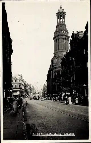 Ak Manchester England, Market Street