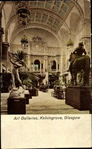 Ak Kelvingrove Glasgow Schottland, Art Galleries