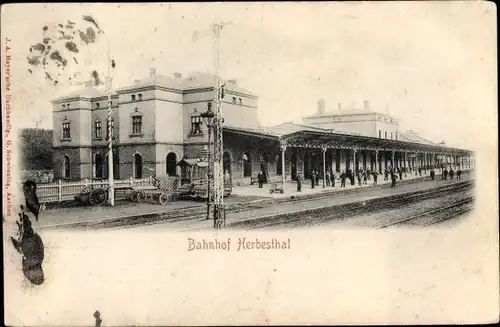 Ak Herbesthal Lontzen Wallonien Lüttich, Bahnhof