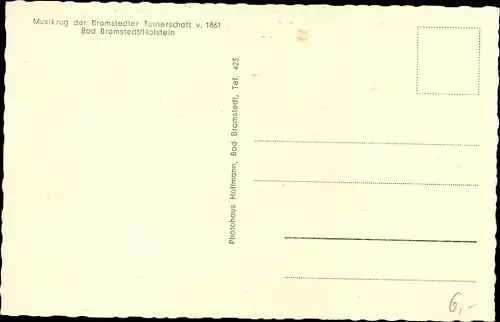 Ak Bad Bramstedt in Holstein, Musikzug der Turnerschaft