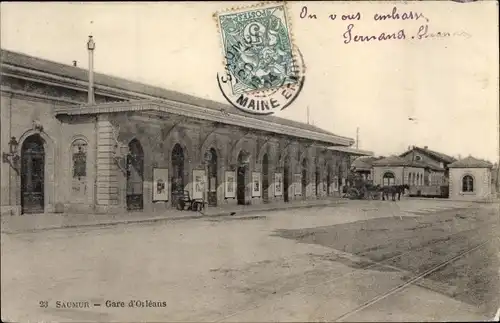 Ak Saumur Maine et Loire, Gare d'Orleans