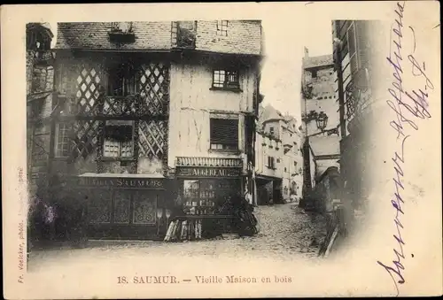 Ak Saumur Maine et Loire, Vieille Maison en bois