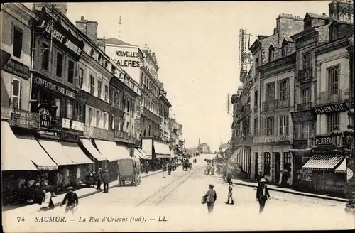 Ak Saumur Maine et Loire, La Rue d'Orleans