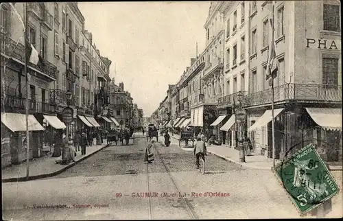 Ak Saumur Maine et Loire, Rue d'Orleans