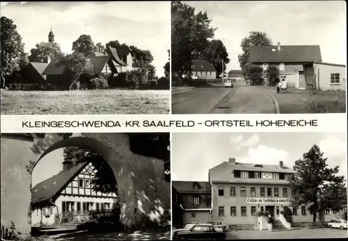 Ak Hoheneiche Kleingeschwenda Saalfeld an der Saale, Gasthaus Zum Roten Hirsch im grünen Wald