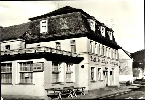 Ak Unterweißbach Thüringen, Gasthaus zum Hirsch