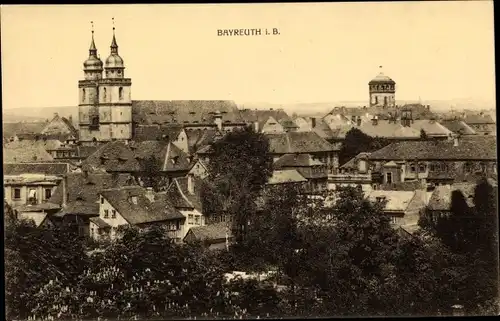 Ak Bayreuth in Oberfranken, Blick auf den Ort