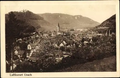 Ak Bad Urach in der Schwäbischen Alb, Totalansicht der Ortschaft