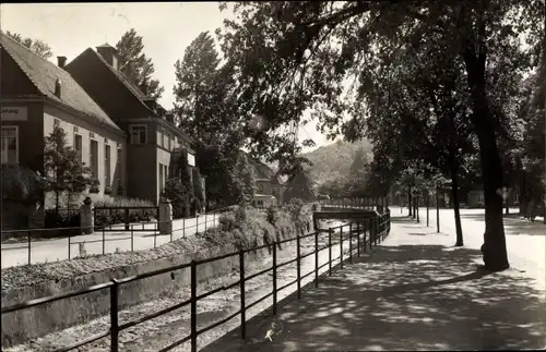 Ak Bad Gottleuba Berggießhübel Sachsen, Clubhaus und Allee