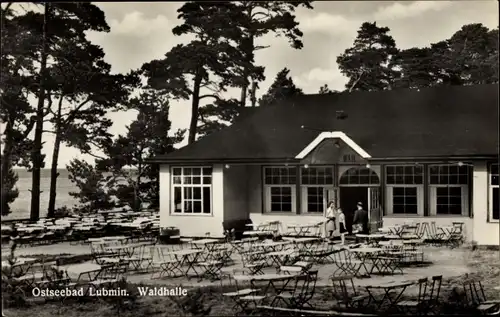 Ak Ostseebad Lubmin in Pommern, Waldhalle