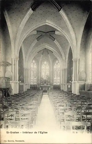 Ak Saint Gratien Val d’Oise, Interieur de l'Eglise