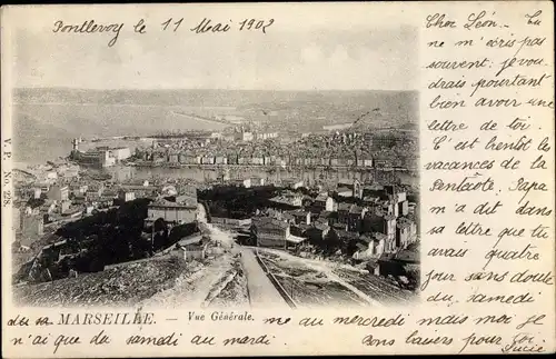 Ak Marseille Bouches du Rhône, Vue générale