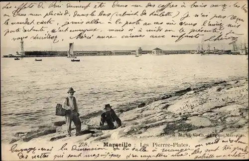 Ak Marseille Bouches du Rhône, Les Pierres Plates