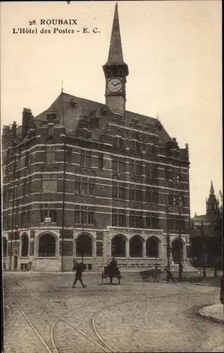 Ak Roubaix Nord, Hotel des Postes