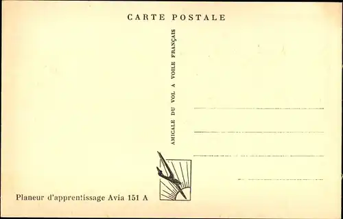 Ak Planeur d'apprentissage Avia 151A