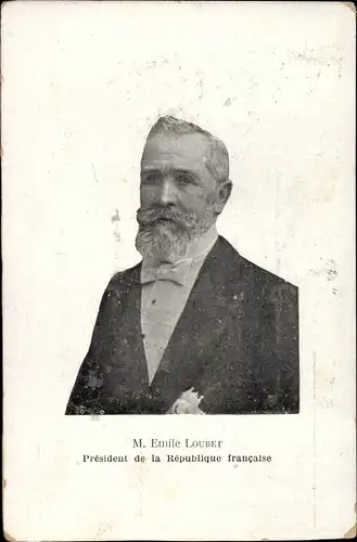 Ak Emile Loubet, President de la Republique Francaise, Portrait
