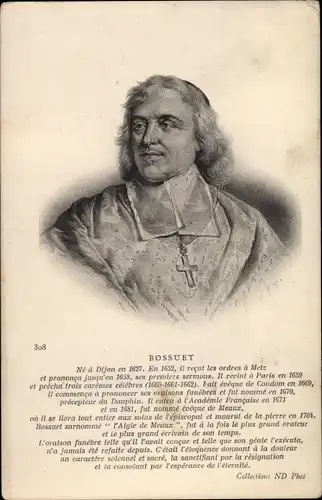 Künstler Ak Jacques Bénigne Bossuet