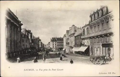 Ak Saumur Maine et Loire, Vue prise du Pont Cessart