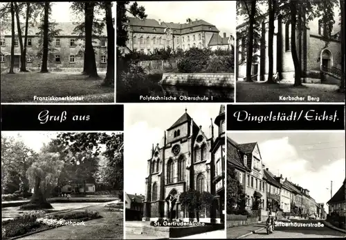 Ak Dingelstädt Eichsfeld Thüringen, Kerbscher Berg, St. Gertrudenkirche, Franziskanerkloster, POS I