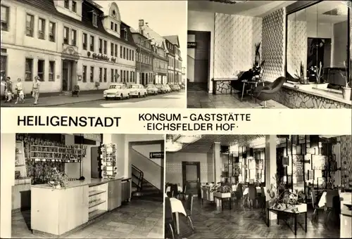 Ak Heilbad Heiligenstadt Eichsfeld Thüringen, Konsum Gaststätte Eichsfelder Hof, Innenansicht