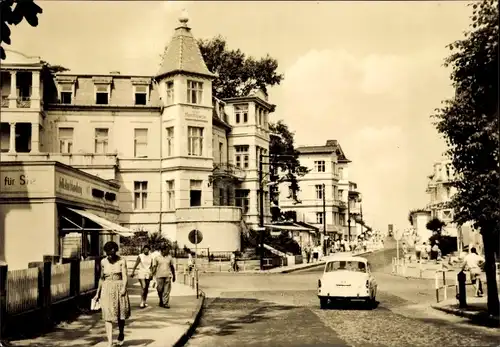 Ak Ostseebad Bansin Heringsdorf auf Usedom, FDGB Ferienheim Julian Marchlewski, Karl Marx Straße