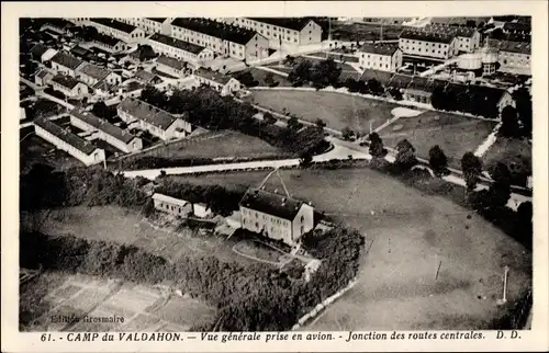 Ak Le Valdahon Doubs, Camp, Vue generale prise en avion