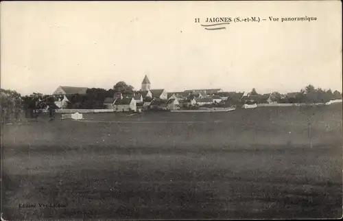 Ak Jaignes Seine et Marne, Vue panoramique