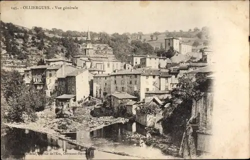 Ak Olliergues Puy de Dôme, Vue generale