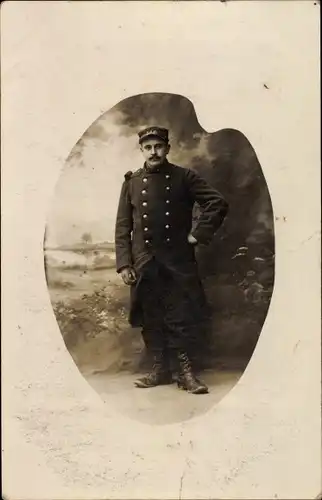 Foto Ak Castelnaudary Aude, Französischer Soldat, Portrait