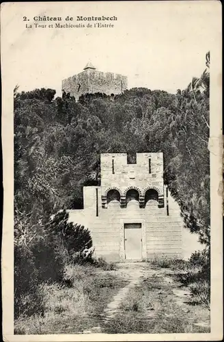 Ak Lézignan Corbières Aude, Chateau de Montrabech