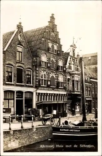 Ak Alkmaar Nordholland Niederlande, Huis met de Schopjes