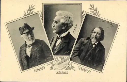 Ak Maler Henner, Gerome, J Breron, Les Annales Politiques et Literaires
