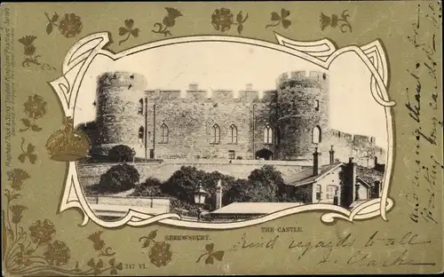 Passepartout Präge Ak Shrewsbury West Midlands England, The Castle