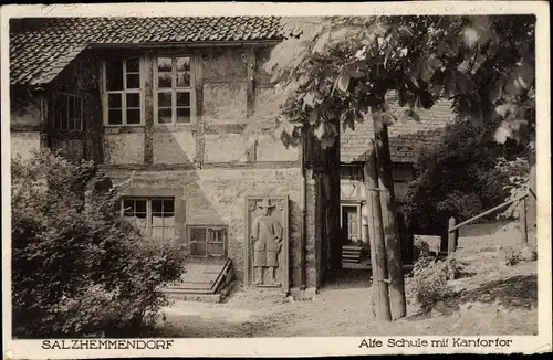 Ak Salzhemmendorf Niedersachsen, Alte Schule, Kantortor