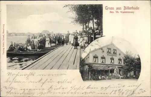 Ak Hamburg Mitte, Billerhude, Bootsanlegestelle, Gruppenbild