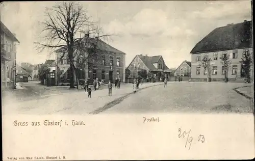 Ak Ebstorf in der Lüneburger Heide, Posthof, Straßenpartie