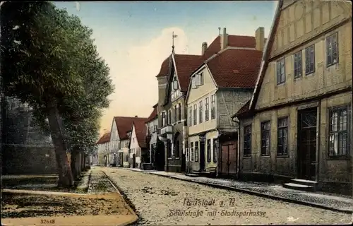 Ak Neustadt am Rübenberge, Schulstraße, Stadtsparkasse