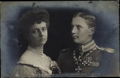 Ak Sophie Charlotte von Oldenburg, Eitel Friedrich Prinz von Preußen