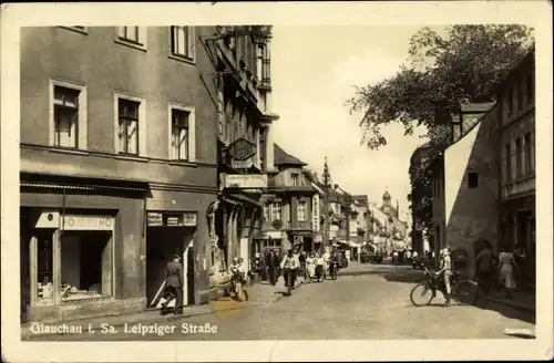 Ak Glauchau in Sachsen, Leipziger Straße