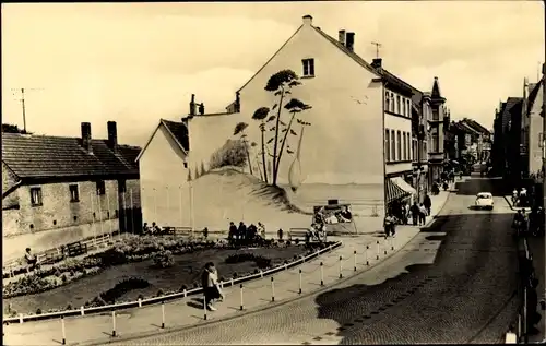 Ak Waren an der Müritz, Blick in die Langestraße