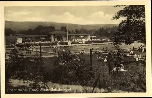 Ak Friedrichroda im Thüringer Wald, Städtisches Schwimmbad