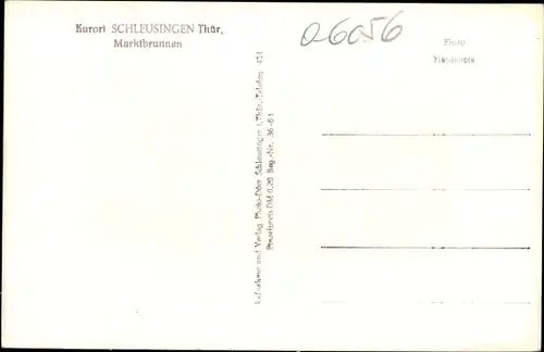 Ak Schleusingen in Thüringen, Marktbrunnen