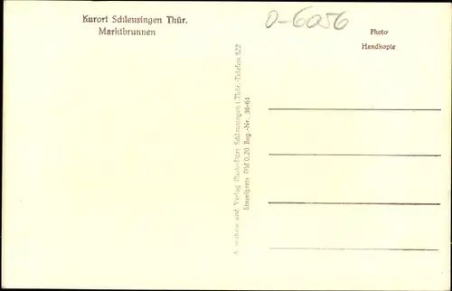 Ak Schleusingen in Thüringen, Marktbrunnen