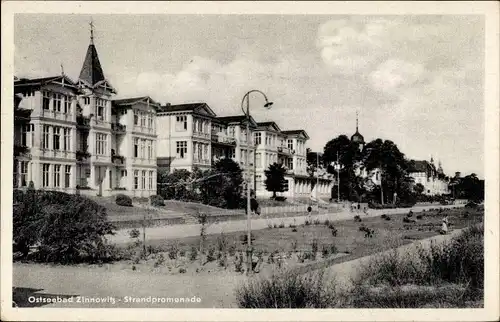 Ak Ostseebad Zinnowitz auf Usedom, Strandpromenade