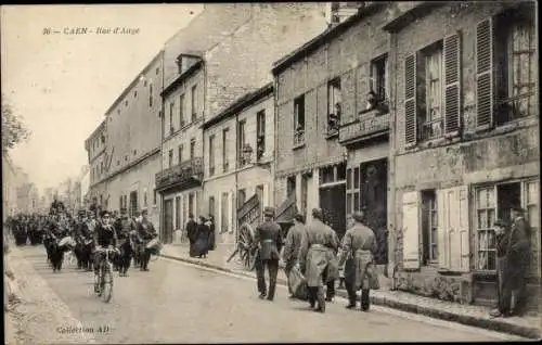 Ak Caen Calvados, Rue d'Auge