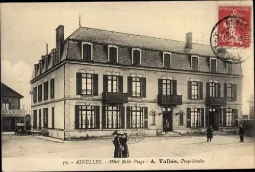 Ak Asnelles Calvados, Hôtel Belle Plage, A. Vallée