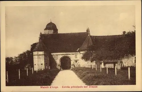 Ak Varengeville sur Mer Seine Maritime, Manoir d'Ango, Entree principale