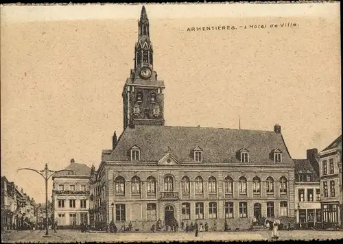 Ak Armentières Nord, L'Hotel de Ville