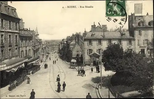 Ak Rodez Aveyron, Rue Beteille